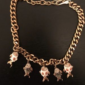 Banana Republic mermaid fish statement necklace
